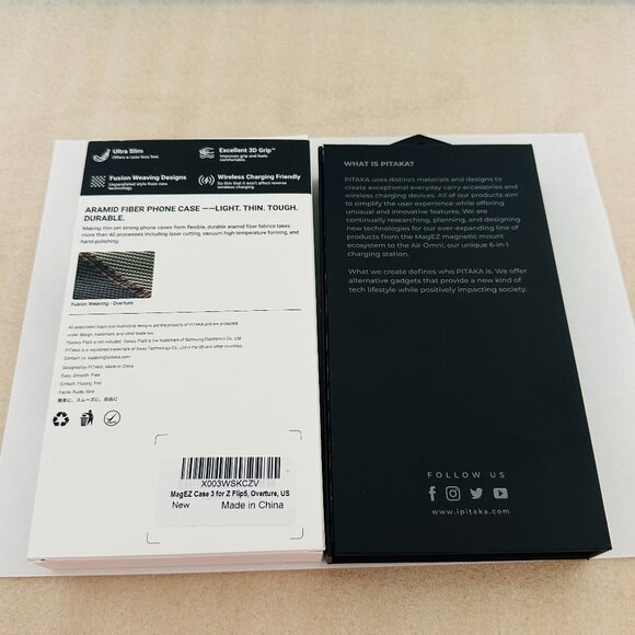 💯 Genuine📱PITAKA📱 MagEZ Case 3 for Z Flip 5 Compatible with MagSafe, Overture - Picture 14 of 16